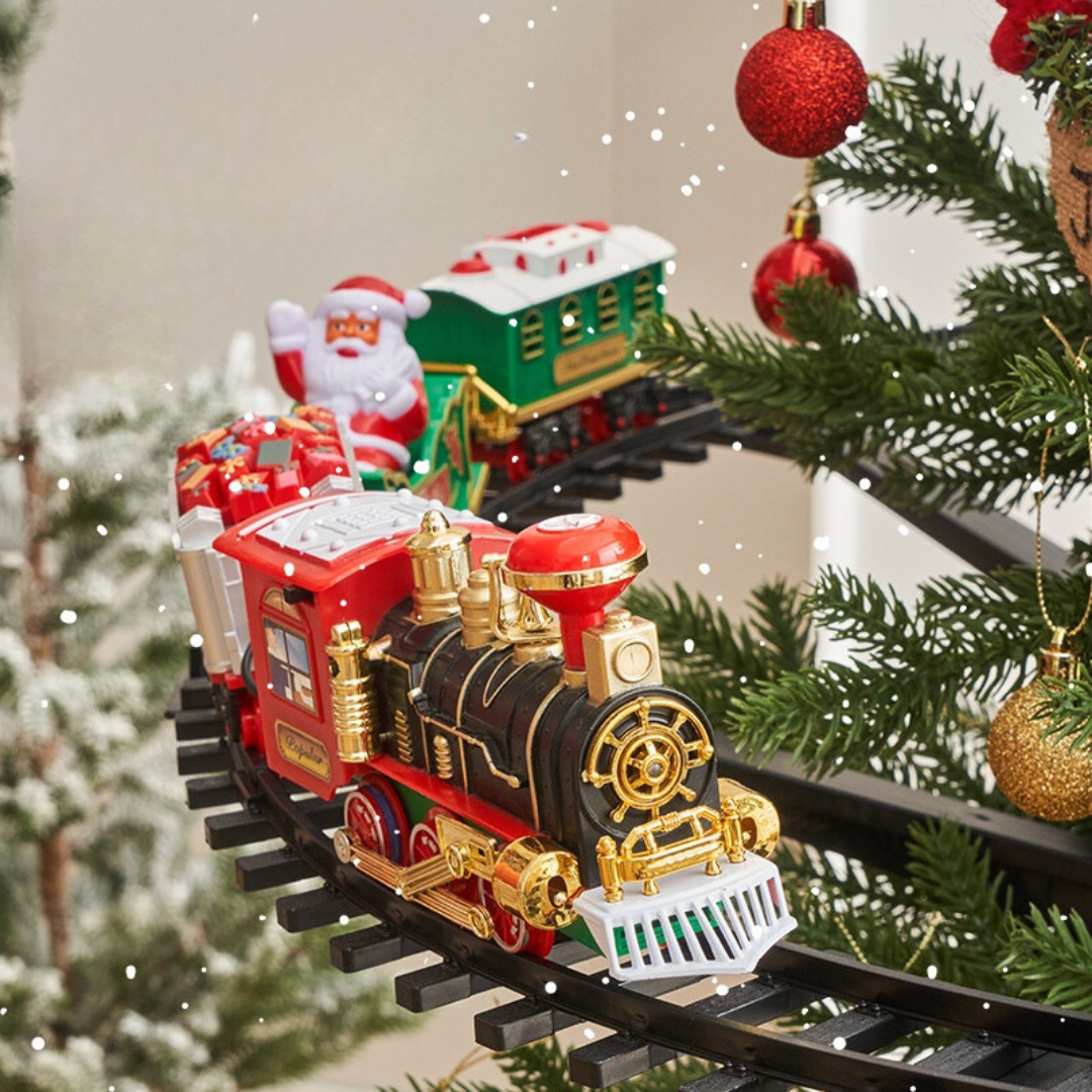 Trem Expresso Natalino com Luzes e Fumaça