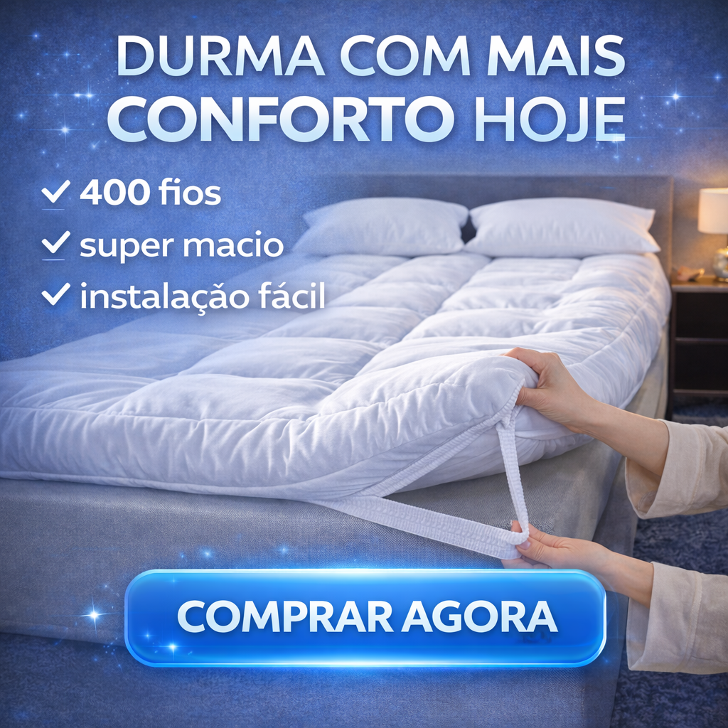 Pillow Top 400 Fios Protetor de Colchão com Elástico