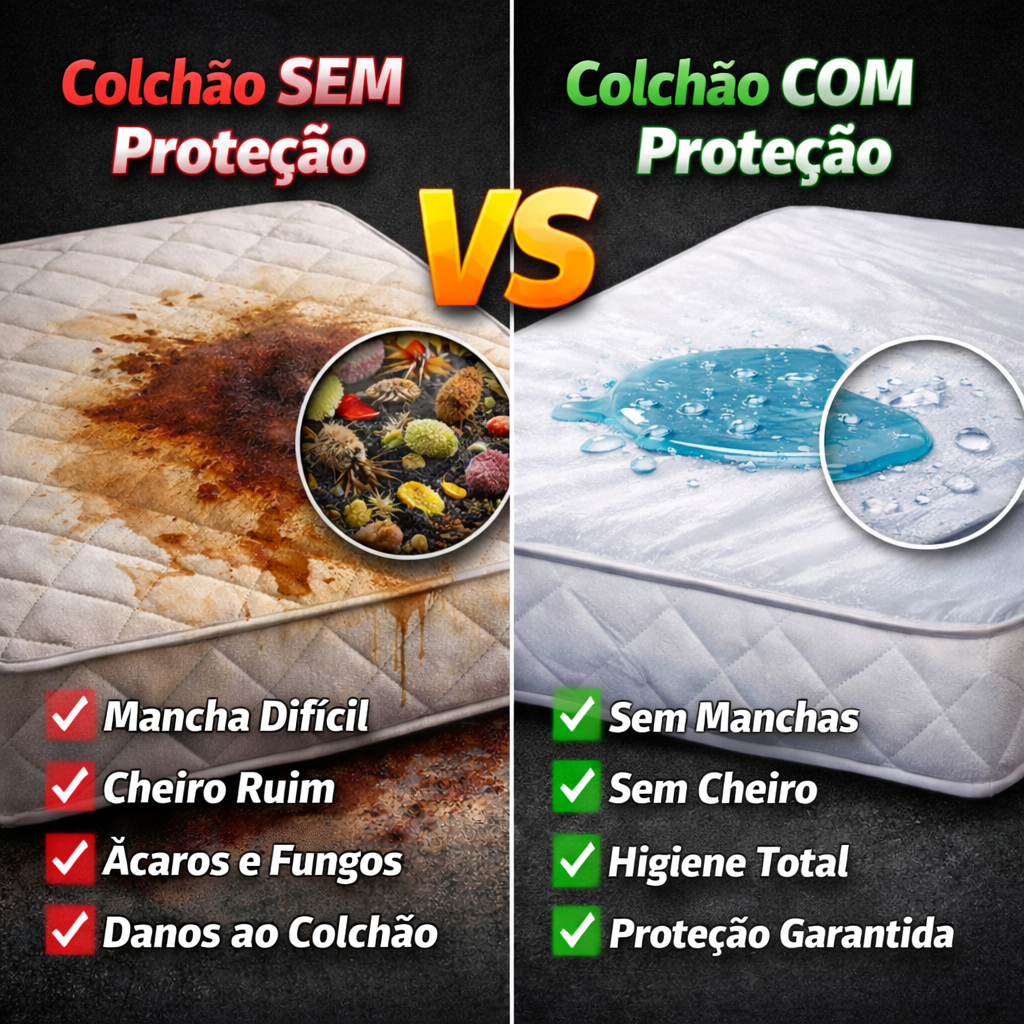 Protetor de Colchão Impermeável UltraShield™