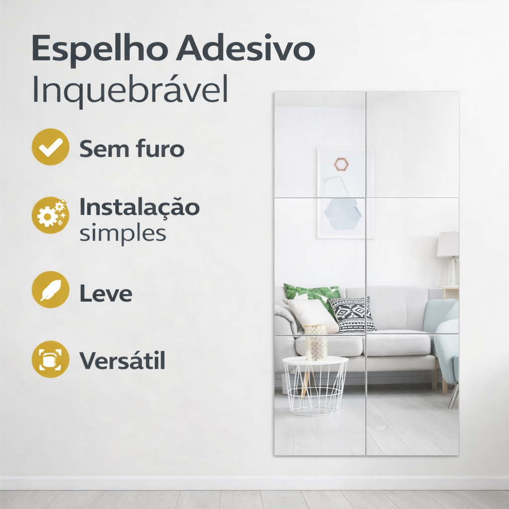 Espelho Adesivo Inquebrável
