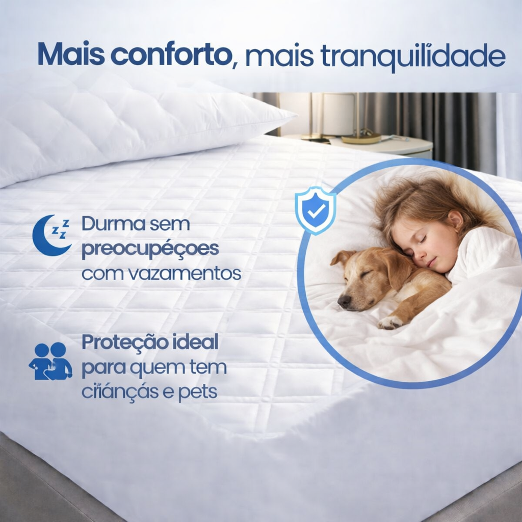 Protetor de Colchão Impermeável UltraShield™