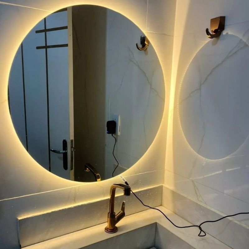 Espelho Redondo 60cm Com Iluminação LED