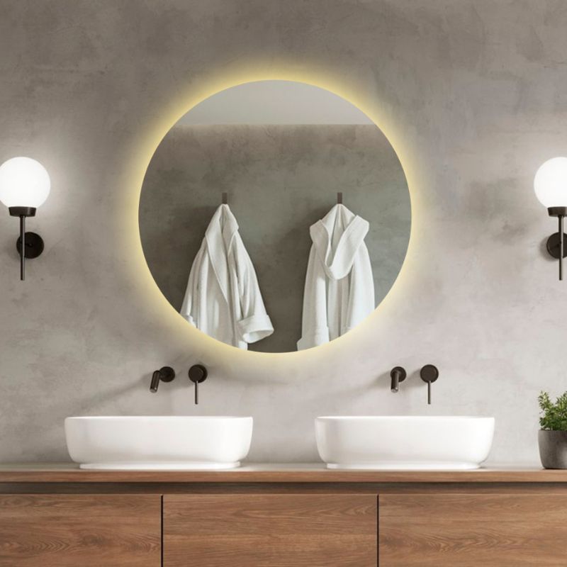 Espelho Redondo 60cm Com Iluminação LED