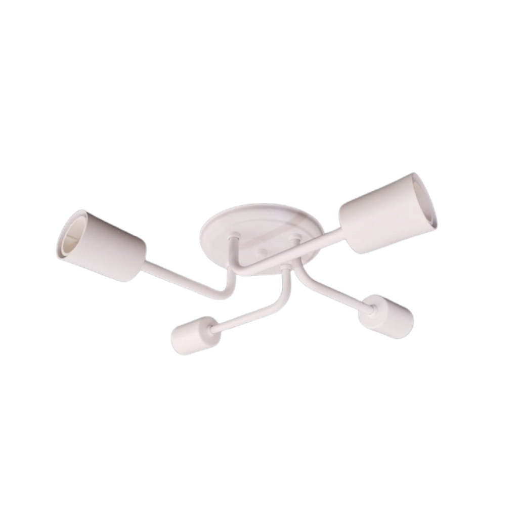 Luminária Lustre De Teto Para Sala Quarto Cozinha para 4 Lâmpadas - Plafon Retrô Aranha Sputnik Cores