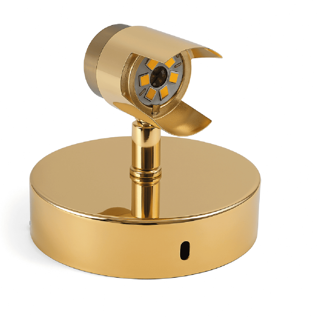 Kit 3 Luminária Arandela Cristal Led Redonda Dourada de Luxo Moderna Luz para Parede Bivolt