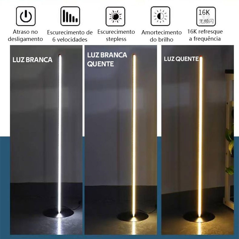 Luminária de chão led nórdica luz ambiente de canto acrílico, adequada para iluminação led branco-G5