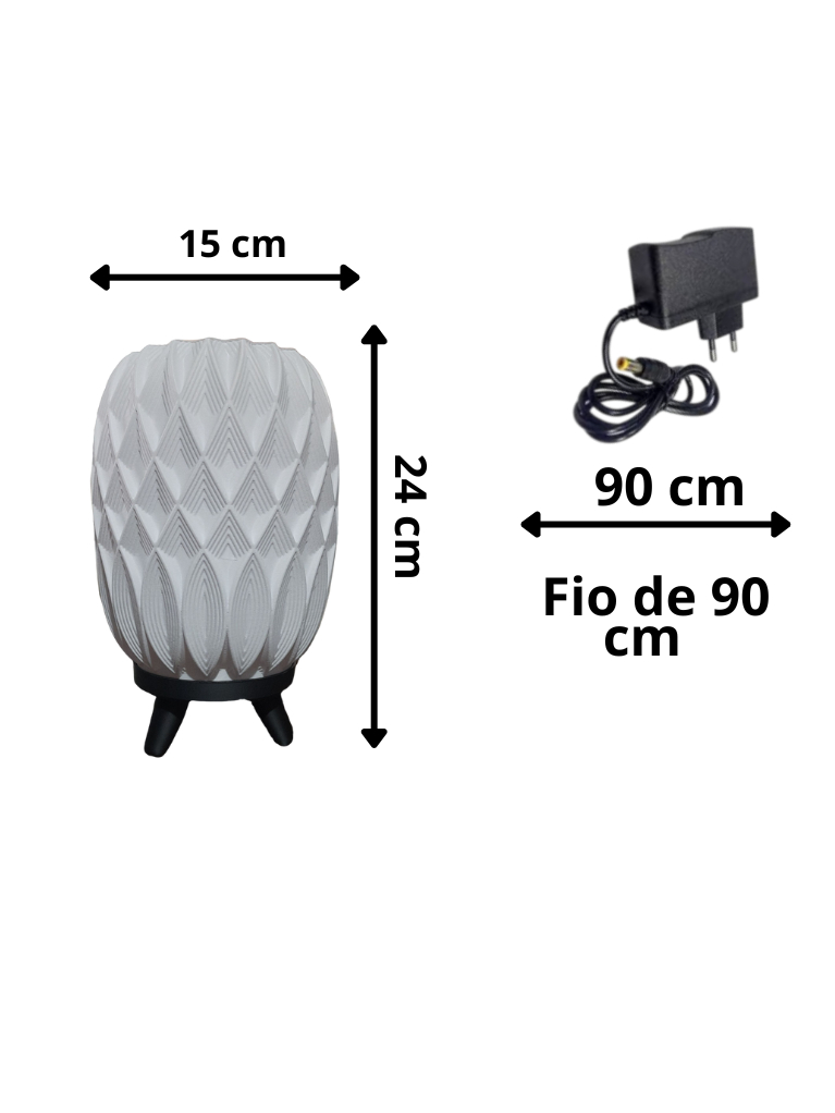 Abajur Sofisticado Decoração Moderna Luminária de Mesa com Iluminação Quente Luz de Mesa e Cabeceira