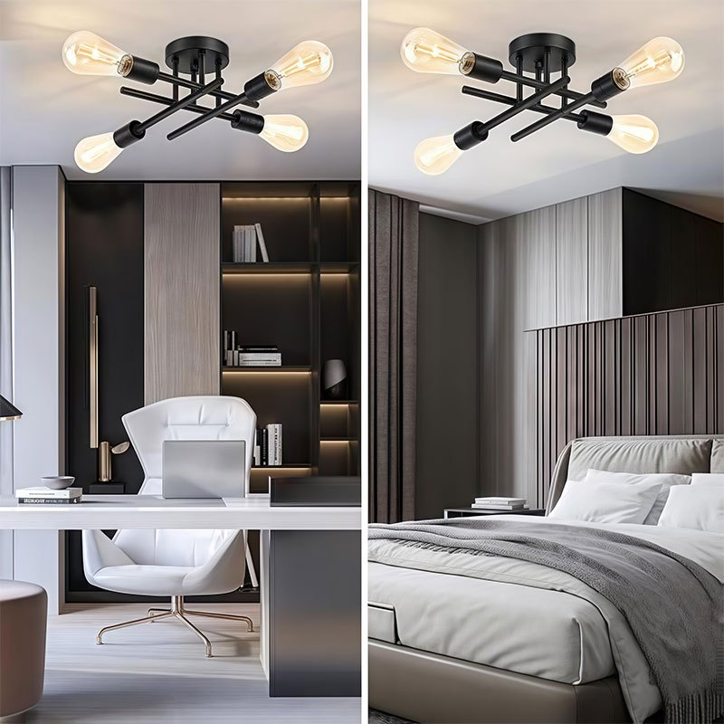 Lustre Led Moderno 4/6 Lampadas Luminária de Teto para sala/cozinha/quarto Iluminação Decorativa De Casa