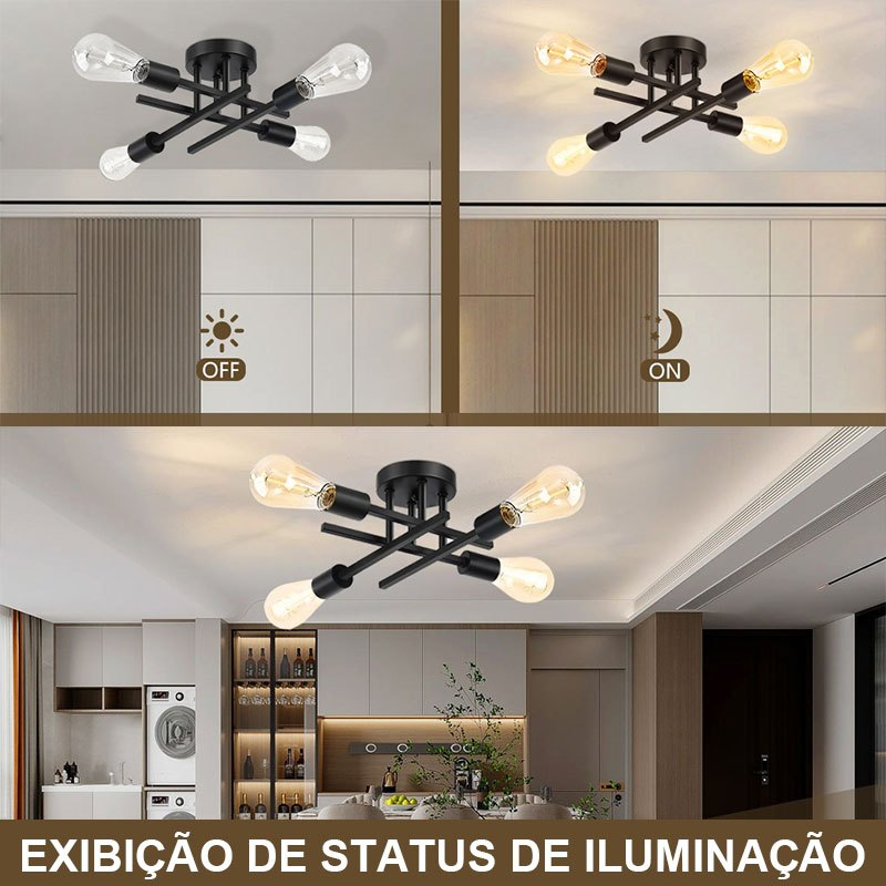 Lustre Led Moderno 4/6 Lampadas Luminária de Teto para sala/cozinha/quarto Iluminação Decorativa De Casa