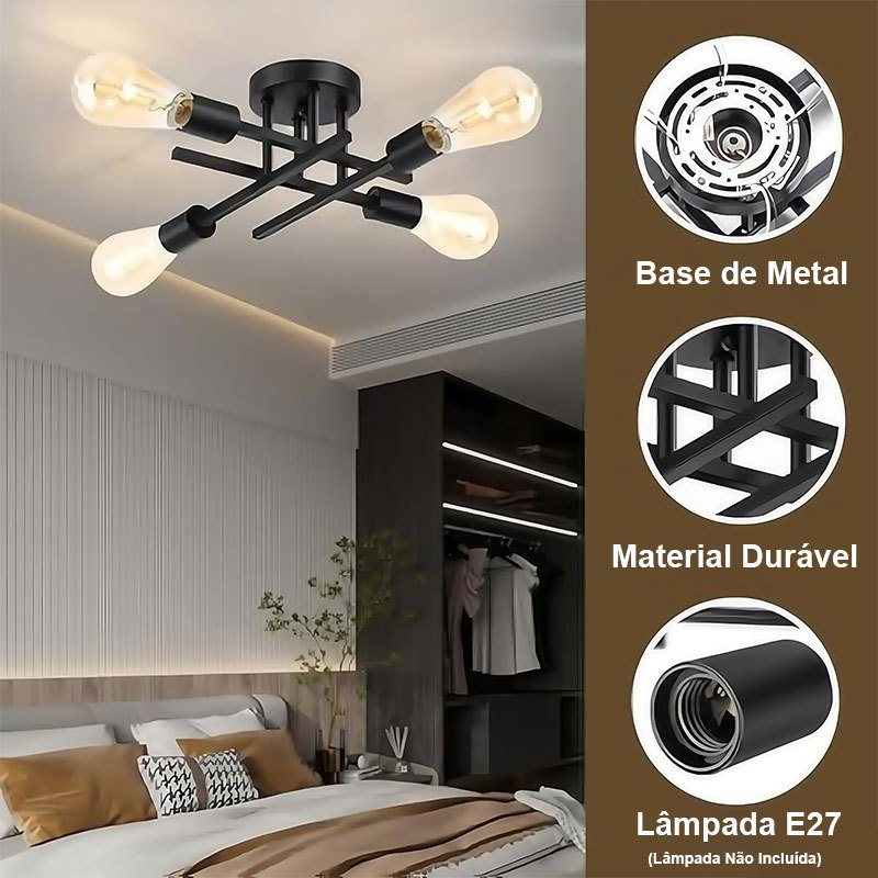 Lustre Led Moderno 4/6 Lampadas Luminária de Teto para sala/cozinha/quarto Iluminação Decorativa De Casa