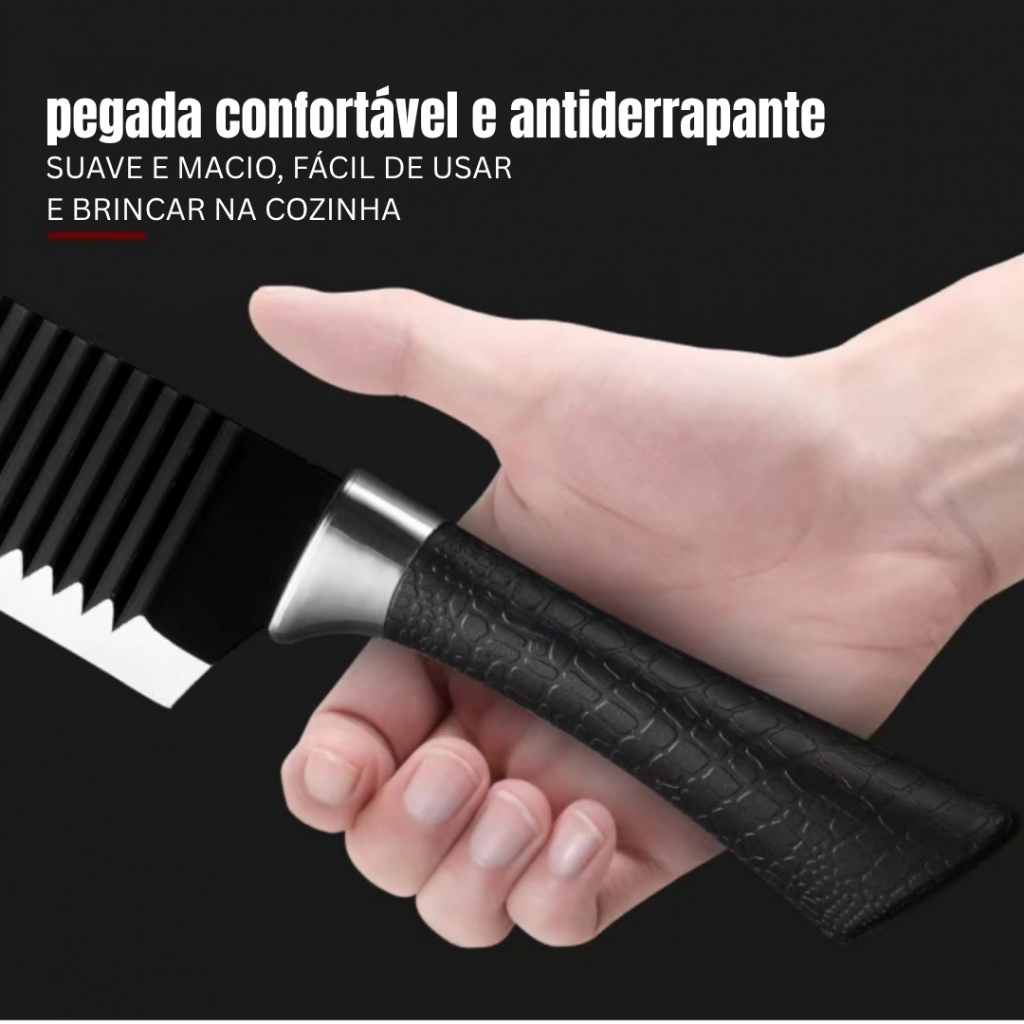 Kit 6 Conjunto de facas e acessórios em aço inoxidável Multifuncional Resistente Fácil de Limpar Para Casa