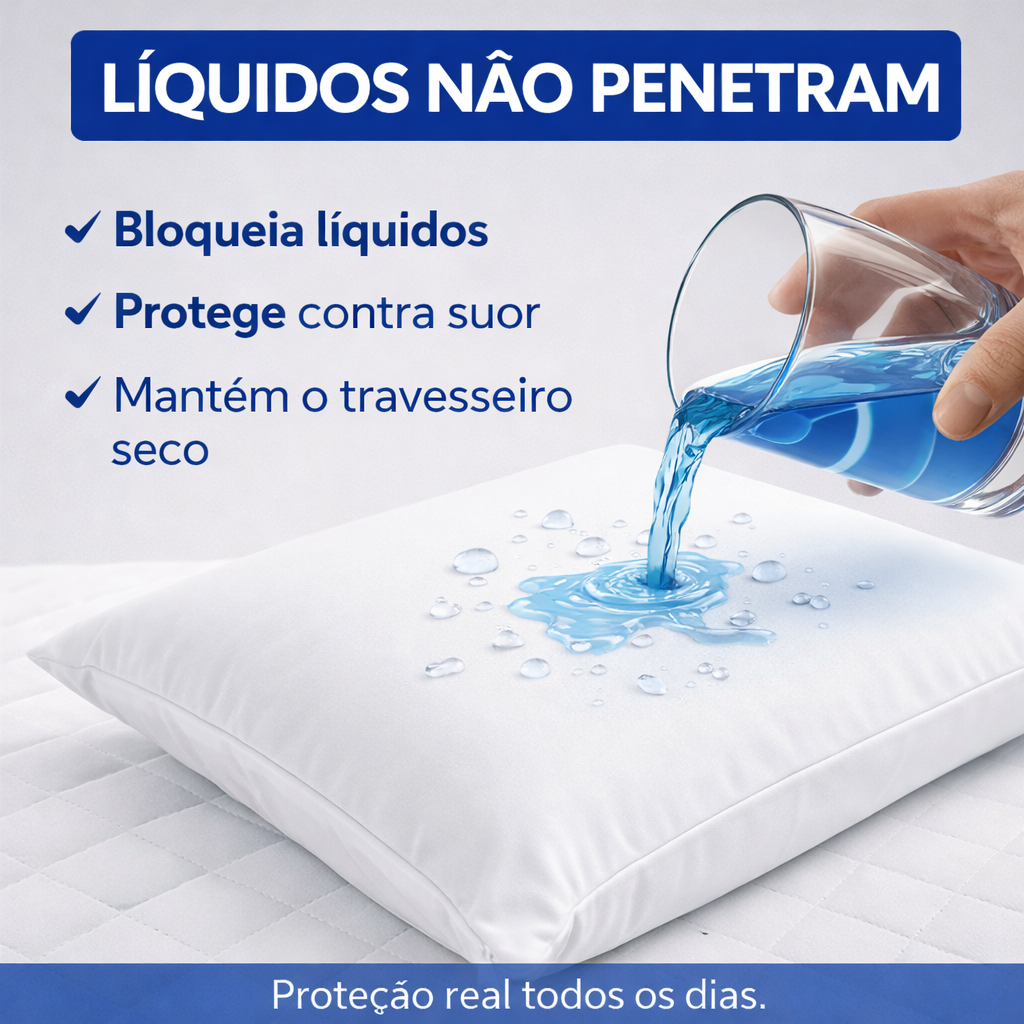 Kit 2 Capas Protetora De Travesseiro Matelado Antialérgico 70x50