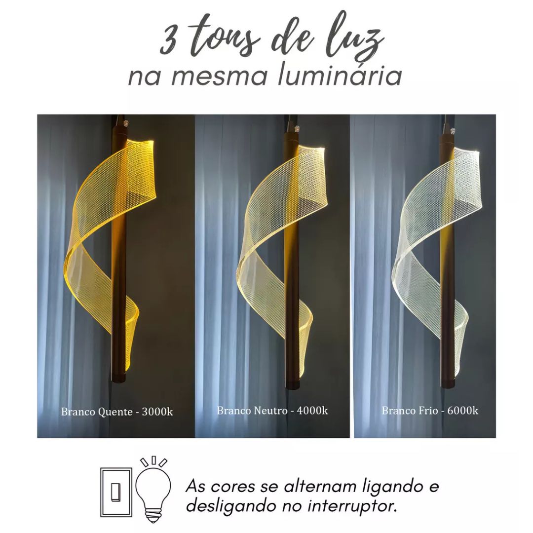 Luminária Pendente luminação interior Led Nordico