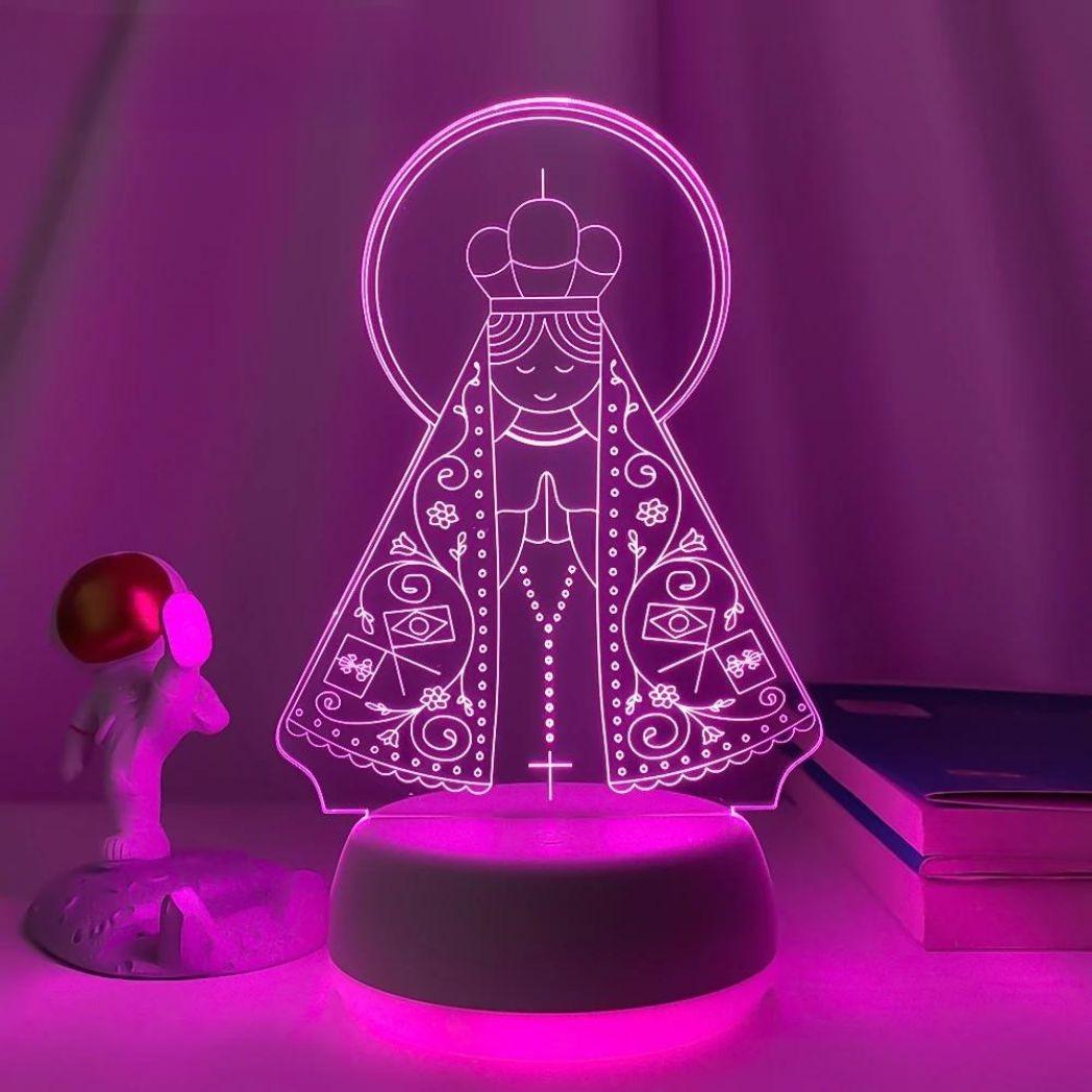 Luminária Nossa Senhora Aparecida (16 Cores Led)