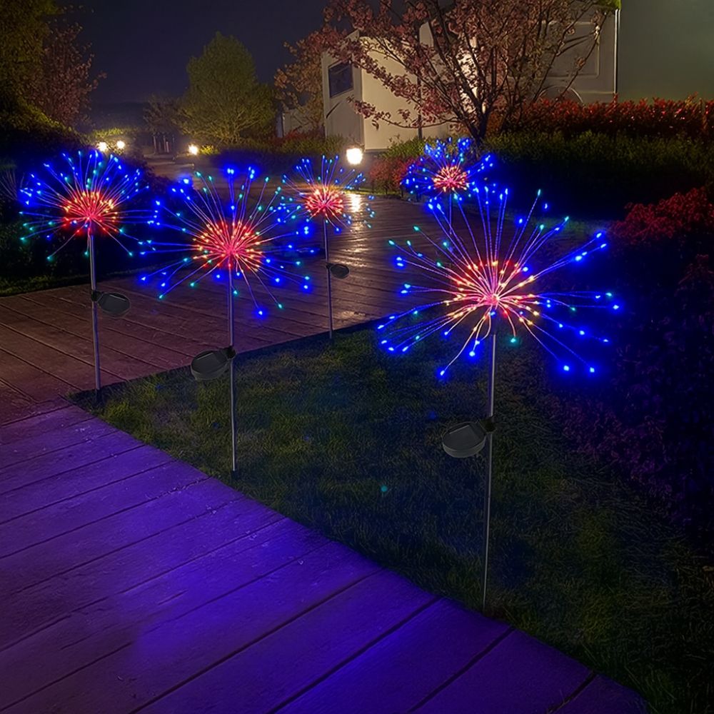Led Solar Fogos de Artifício Decoração de Jardim