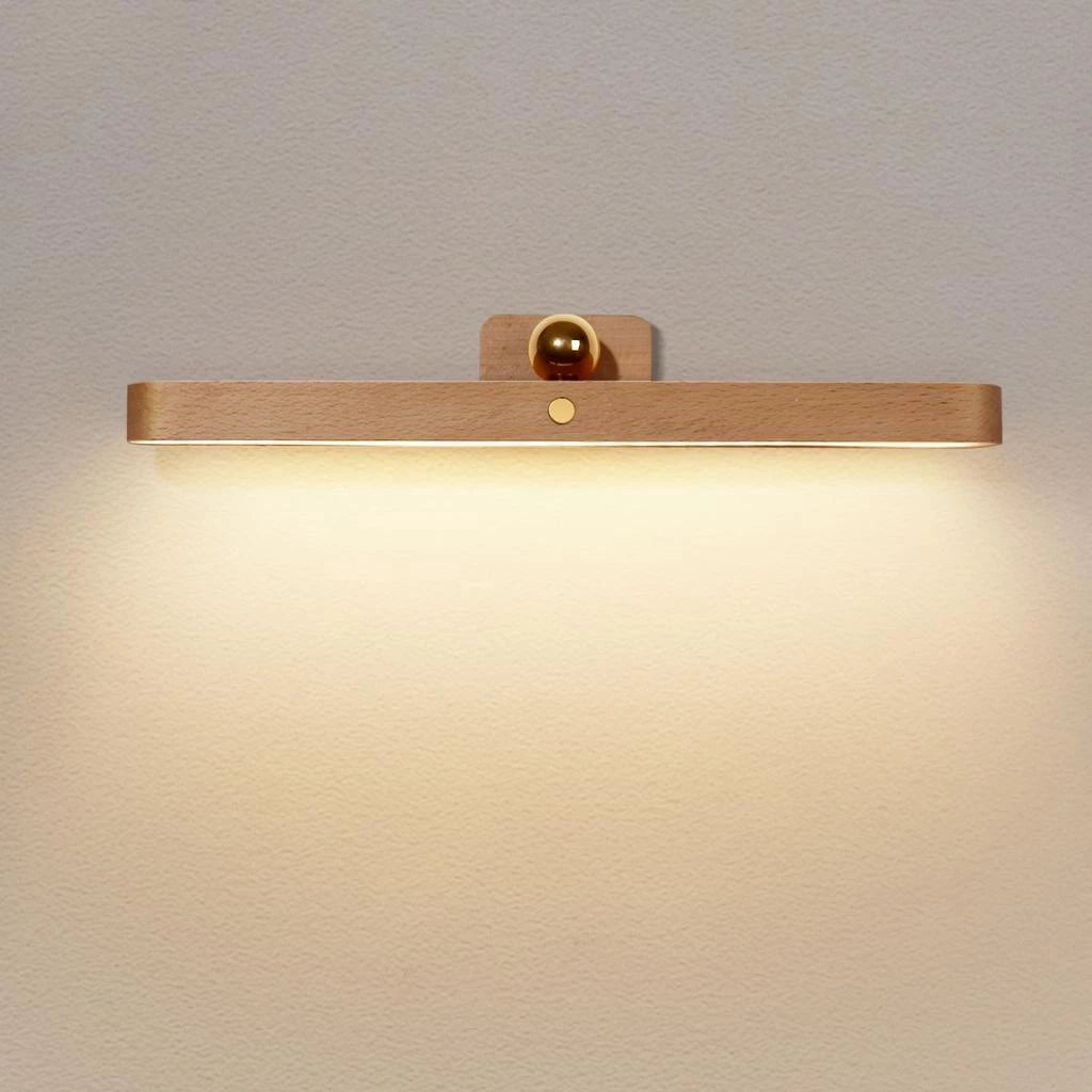 Luz De Parede De Madeira Nórdica , Arandelas Cabeceira Recarregáveis USB , Iluminação Portátil Magnética , Lâmpada De Le