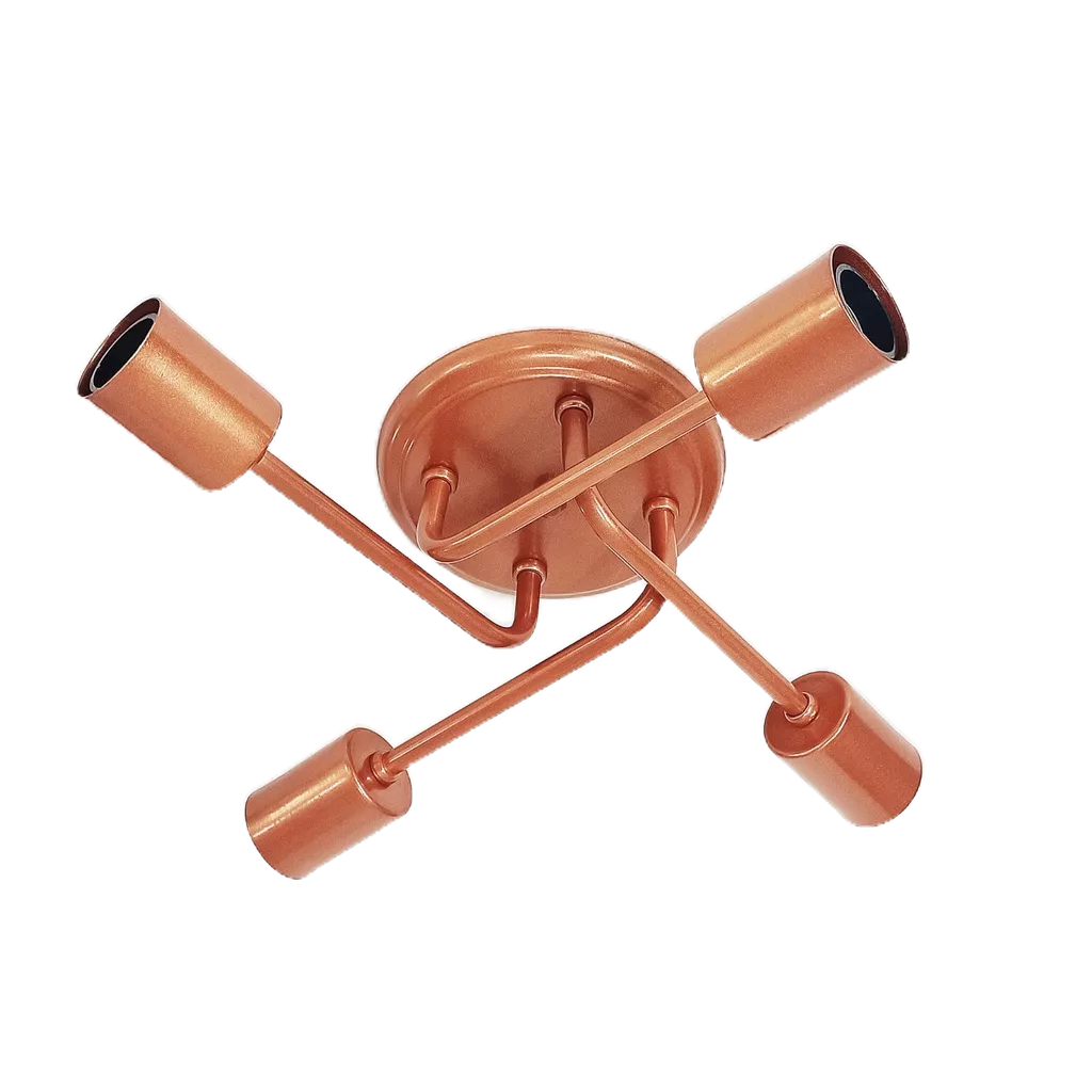 Luminária Lustre De Teto Para Sala Quarto Cozinha para 4 Lâmpadas - Plafon Retrô Aranha Sputnik Cores