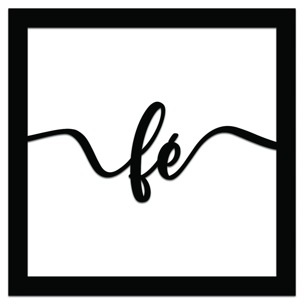 Kit Quadros Decorativos Fé Amor e Gratidão Para Quarto E Sala