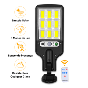 Refletor Solar SunPower™ – Iluminação Forte Mesmo em Dias Nublados e com Autonomia para Noite Inteira