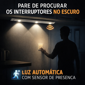 Luminária LED Fina com Sensor de Presença