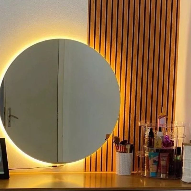 Espelho Redondo 60cm Com Iluminação LED