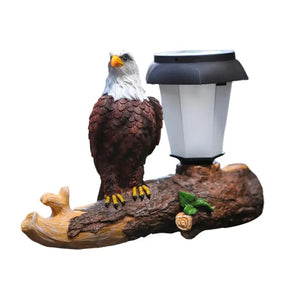 Estátua de Águia Solar para Jardim com Luz Automática