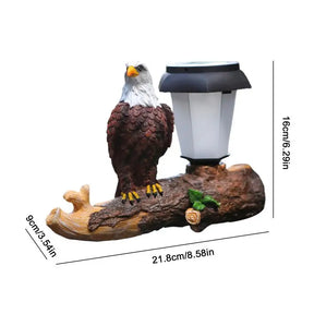 Estátua de Águia Solar para Jardim com Luz Automática