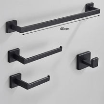 Kit Acessórios Para Banheiro Completo 4 Peças Inox 40/60cm Toalheiro De Banheiro Dourado Escovado