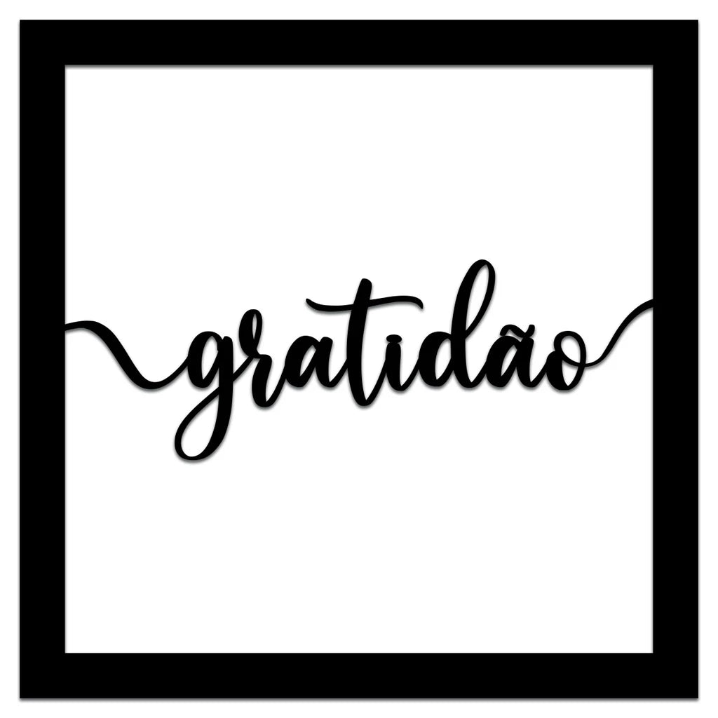 Kit Quadros Decorativos Fé Amor e Gratidão Para Quarto E Sala