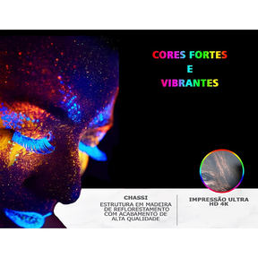 Quadro Decorativo 120x80cm Vários Tamanhos Leão Judá Nunca Foi Sorte Sempre Foi Deus Decoração De Parede Mdf Adesivo