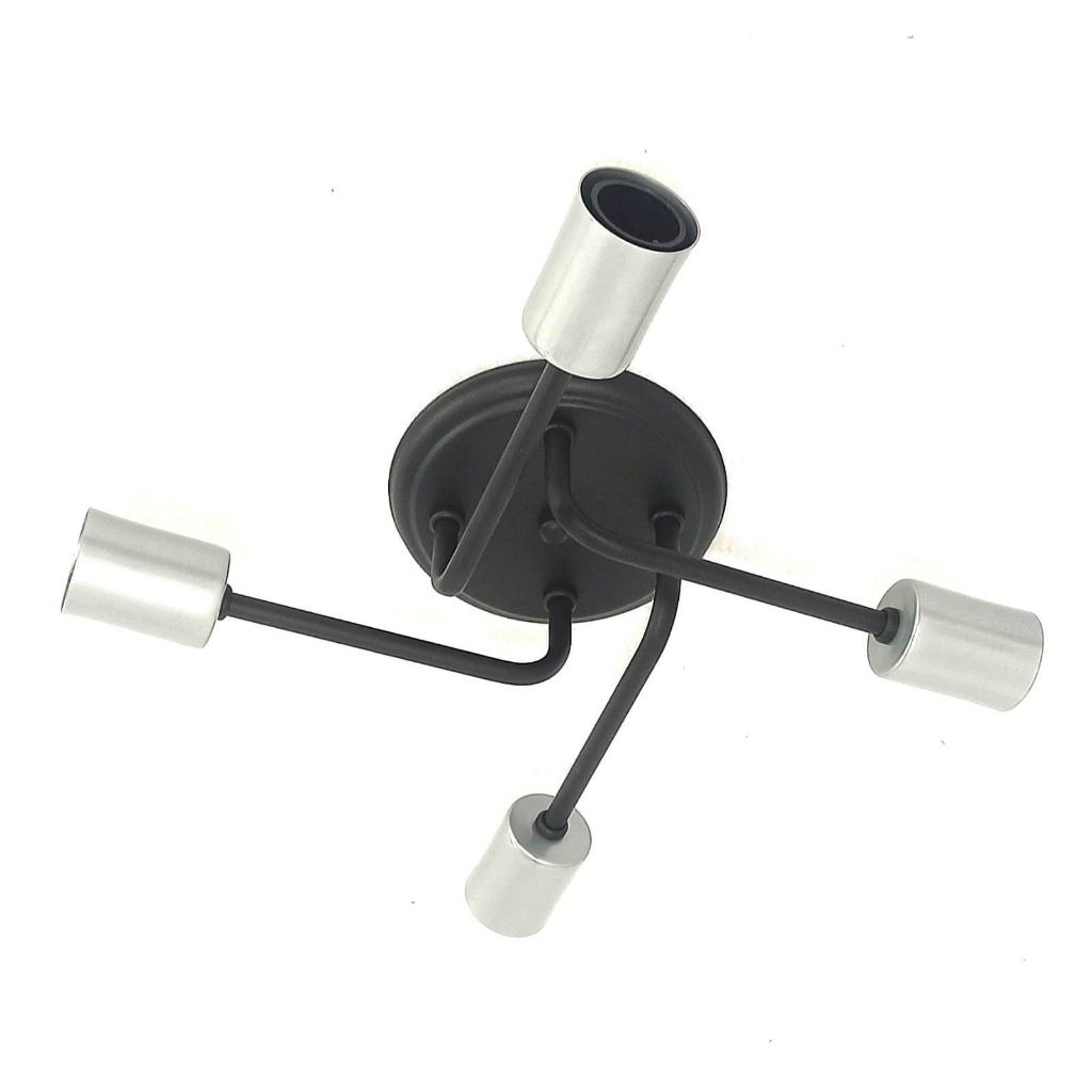 Luminária Lustre De Teto Para Sala Quarto Cozinha para 4 Lâmpadas - Plafon Retrô Aranha Sputnik Cores