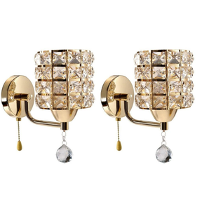 Arandela Luminária de Parede Cristal Luxuosa (2 Unidades)