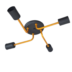 Luminária Lustre De Teto Para Sala Quarto Cozinha para 4 Lâmpadas - Plafon Retrô Aranha Sputnik Cores