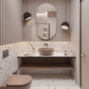 Espelho Oval LED Decorativo – Ideal para Banheiro Sala Quarto e Penteadeira de Maquiagem 40X50 CM