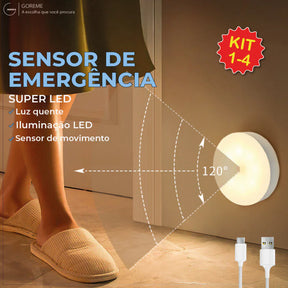 Luminária Led Sensor Emergência