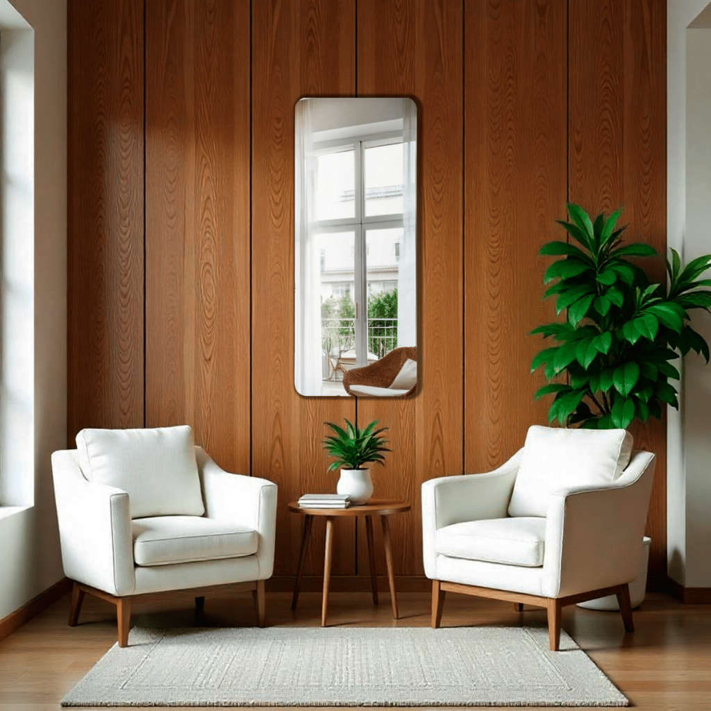 ESPELHO 1 METRO GRANDE RETANGULAR DE VIDRO DECORAÇÃO PARA SALA QUARTO BANHEIRO SUPORTE OU DUPLA FACE