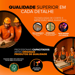 Quadro Decorativos 3pçs Religioso Fé Jesus Leão Ovelha Salmos Frase Motivacional para Sala Hall