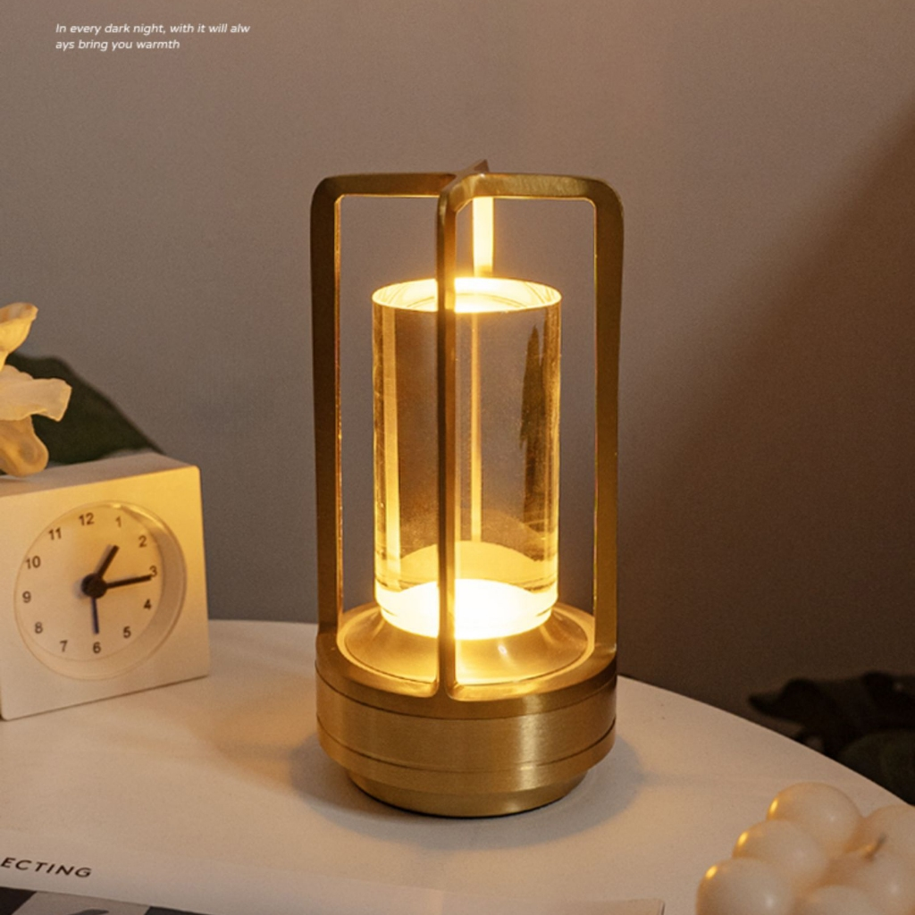 Lâmpada Estilo Nórdico De Mesa Para Café Bar Ao Ar Livre Camping Atmosfera Restaurante 3 Cor Luzes Noturnas Criativ