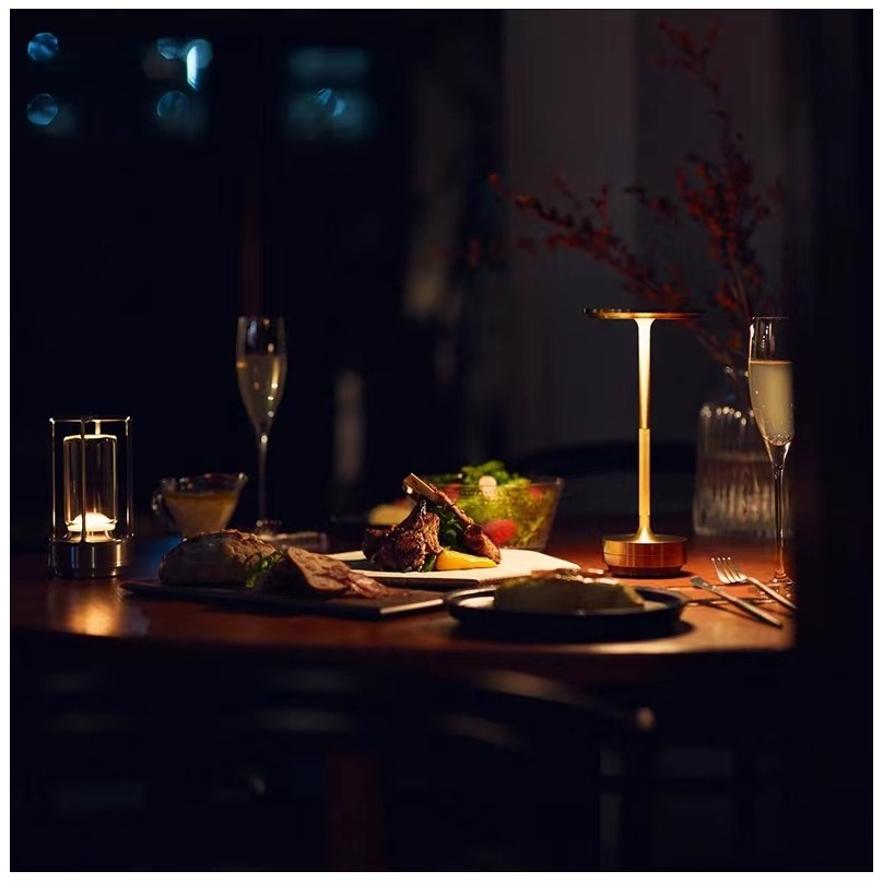 Lâmpada Estilo Nórdico De Mesa Para Café Bar Ao Ar Livre Camping Atmosfera Restaurante 3 Cor Luzes Noturnas Criativ