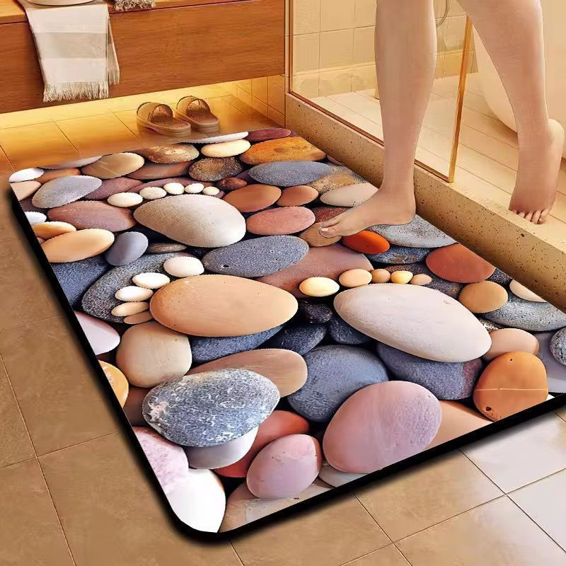 Tapetes 5D De Secagem Rápida Em Microfibra Antiderrapante (58x38CM)