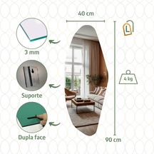 Espelho Adesivo 90x40 Elegante