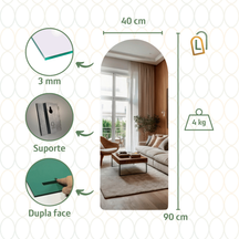 Espelho Adesivo 90x40 Elegante