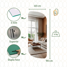 Espelho Adesivo 90x40 Elegante