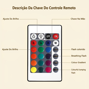 Luminária De Mesa De Cristal LED Com 16 Cores De Luz Projetor Diamante Controle De Toque Cabeceira