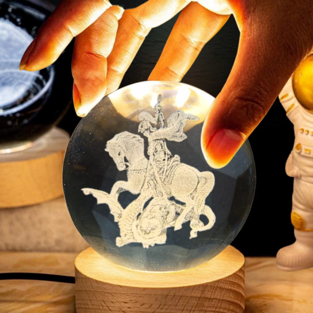 Luminária Bola de Cristal 3D Bíblia