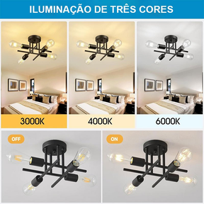 Lustre Led Moderno 4/6 Lampadas Luminária de Teto para sala/cozinha/quarto Iluminação Decorativa De Casa