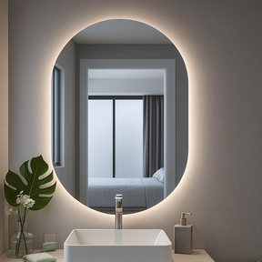 Espelho Oval LED Decorativo