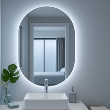 Espelho Oval LED Decorativo