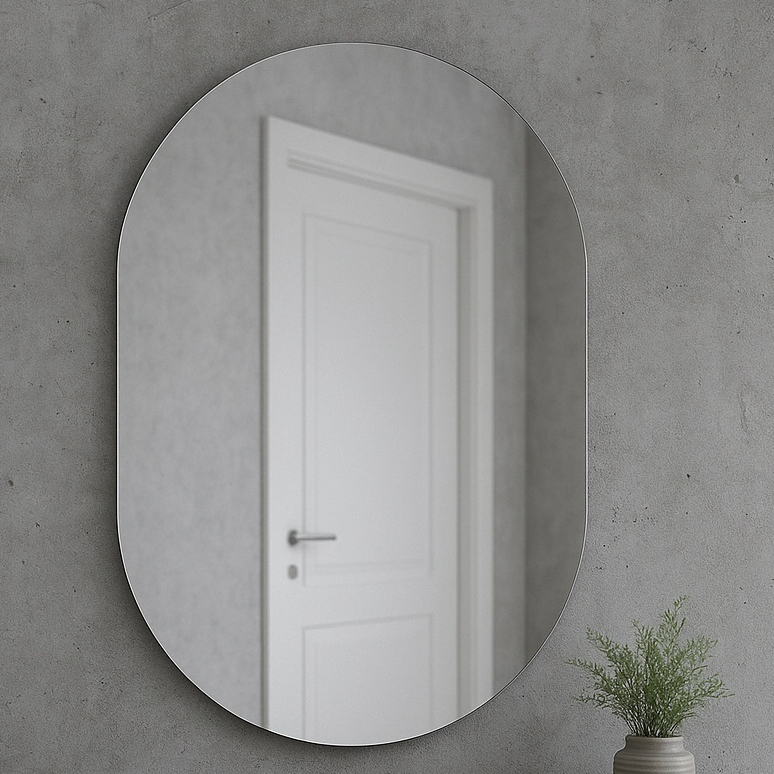 Espelho Oval LED Decorativo