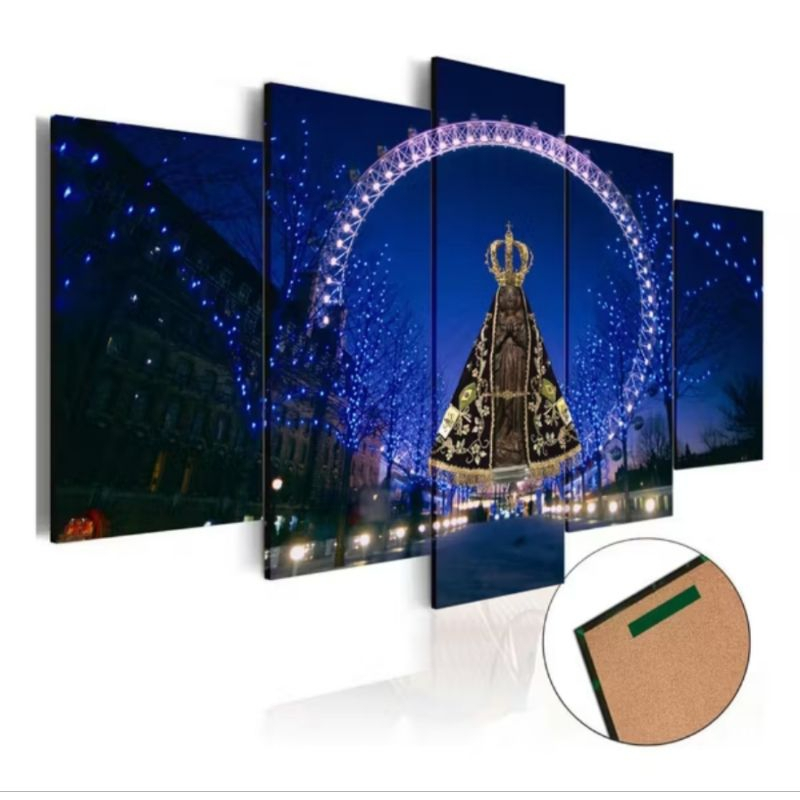 Quadro Decorativo Nossa Senhora Aparecida Kit 5 Peças